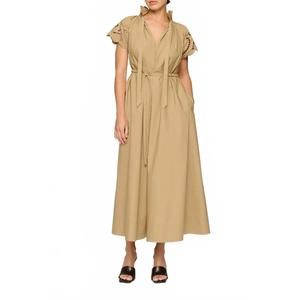 NEW CLEA amaretti reversible maxi dress in toffee